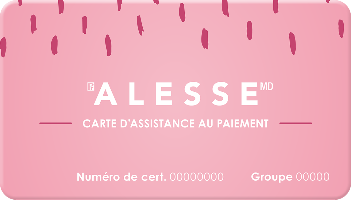 Carte d’assistance au paiement d’ALESSE